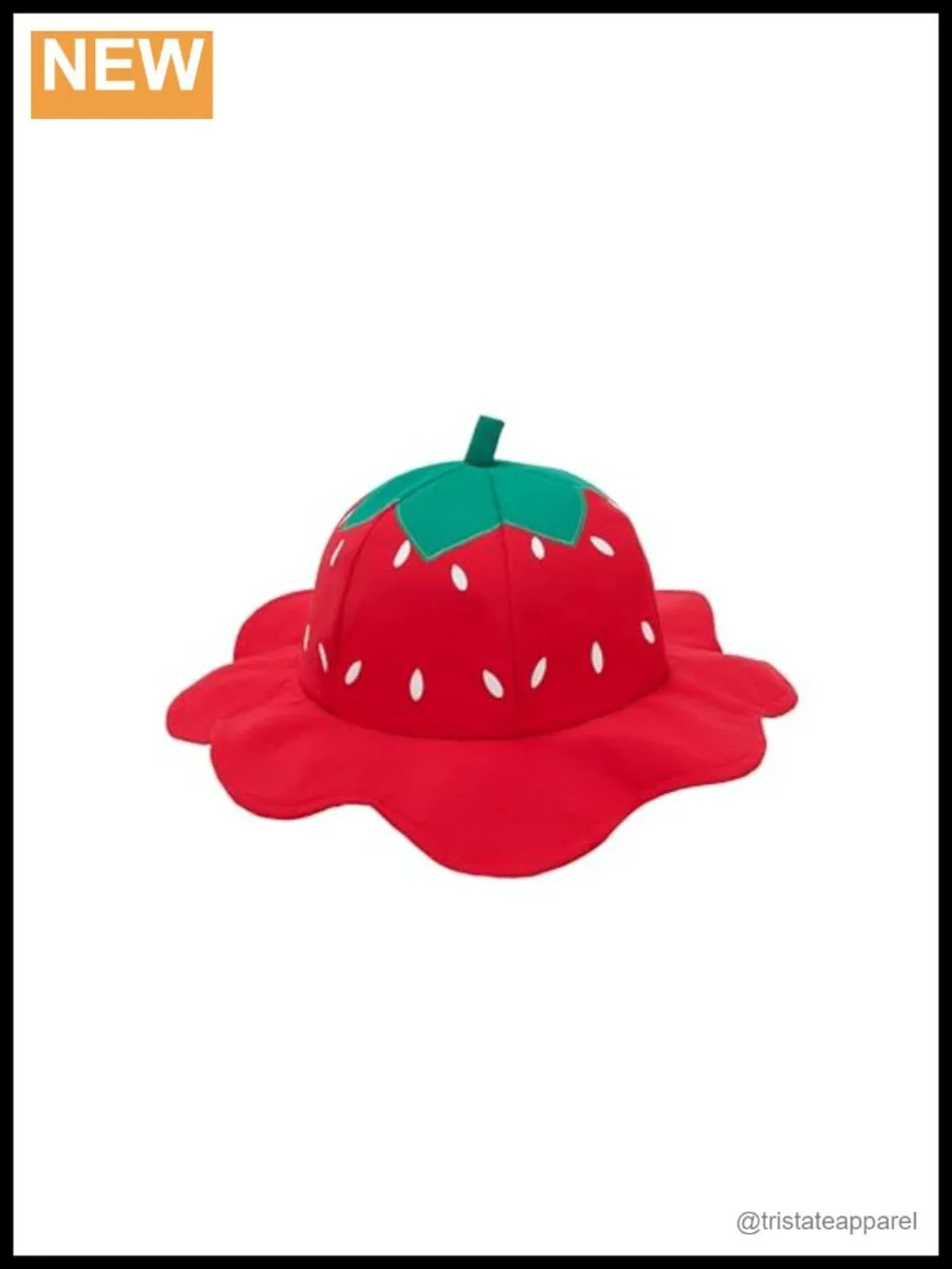 Strawberry Bucket Hat Cute 3D Leaves Polka Dot Sun Hat Women